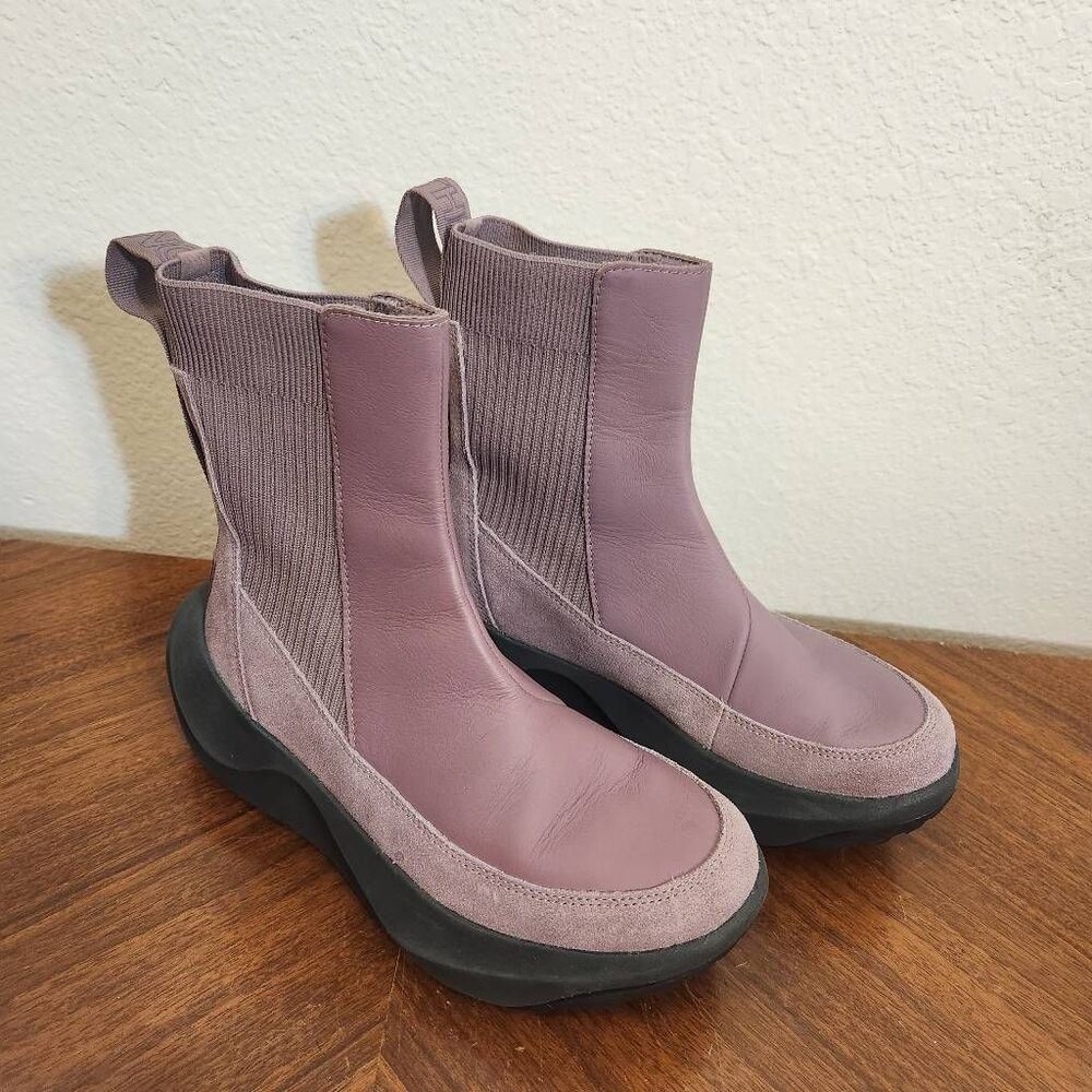 The North Face Women's Halseigh Knit Platform Leather Boots